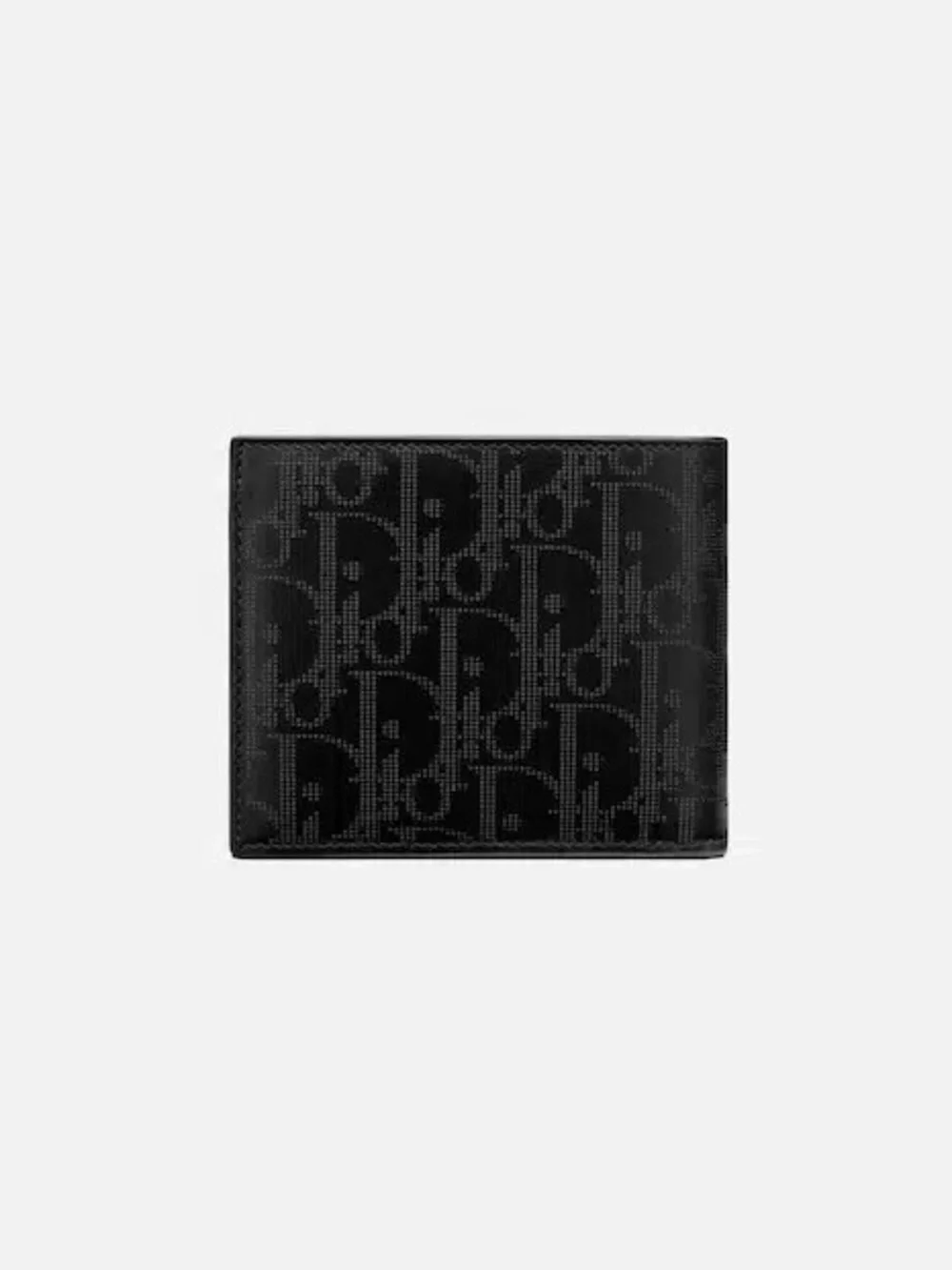 Dior Compact Oblique Jacquard Black Wallet